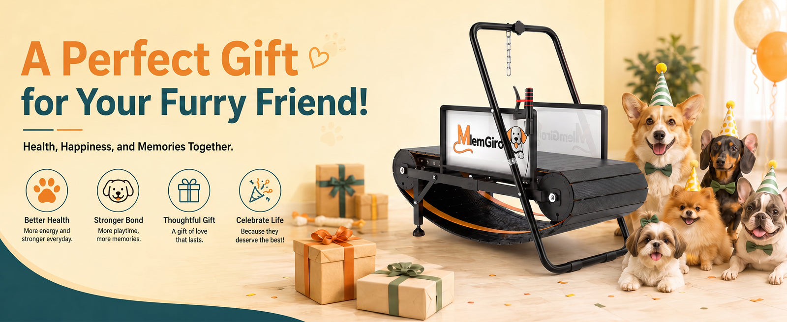 Small dog Slatmill shown as a gift for a dog owner